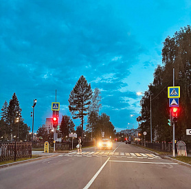 Без пробок и ДТП. На перекрестке улиц Победы и Комсомольская в городе Новоуральск