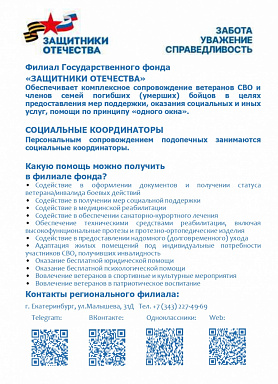 Государственный фонд поддержки участников специальной военной операции «Защитники Отечества» 