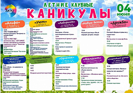 Каникулы в городских клубах и клубах по месту жительства "Детско- юношеского центра" в городе Новоуральск