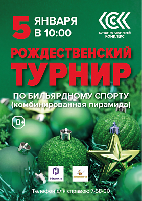 Рождественский турнир по бильярдному спорту в Новоуральске